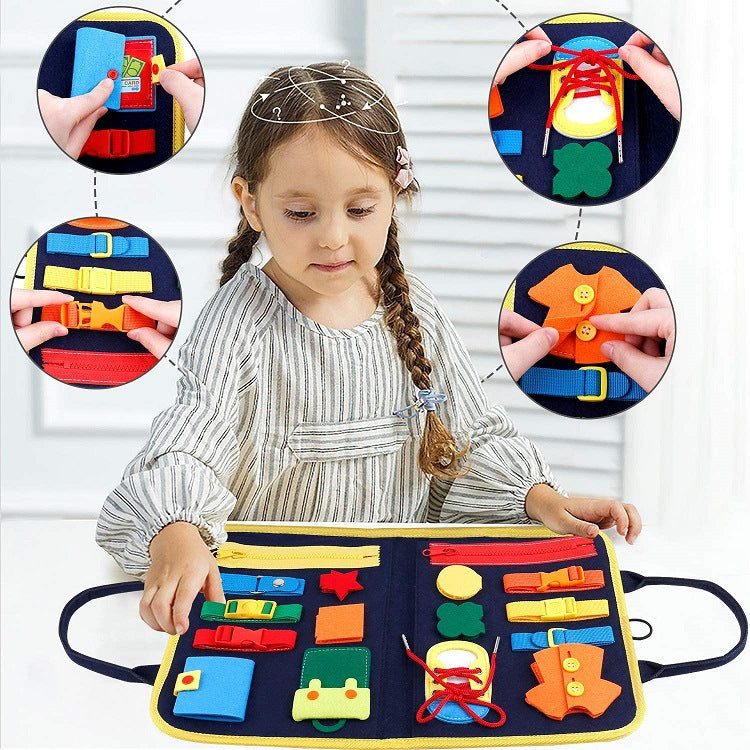 Children's Busy Board Dressing And Buttoning